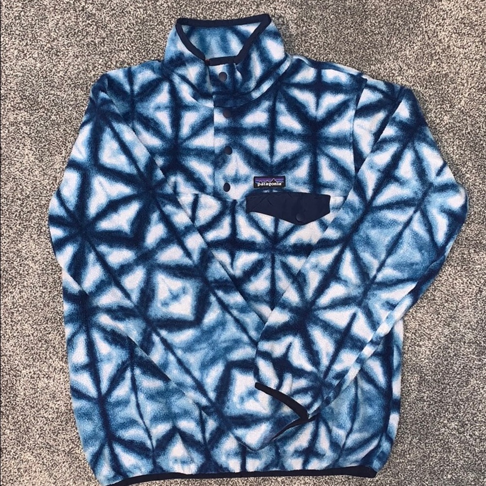 Blue Tie dye Patagonia Synchilla